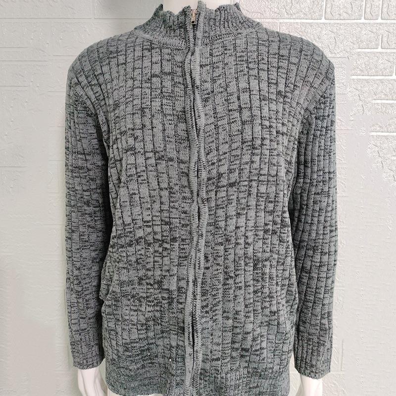 Men's Sweater 2025 Fall/Winter Men's Knitted Top Jacket Slim-fit High-neck Long-sleeved Cardigan