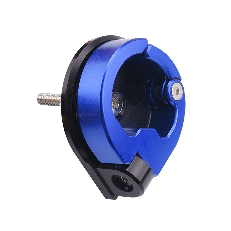 68UF Aluminum Alloy Motorcycle Bike Luggage Helmet Hook Handlebar Mount синий