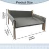 Cat Bed Elevated Hammock Pet Scratcher Wooden Frame Lounger with Soft Cloth Removable Cover Suitable