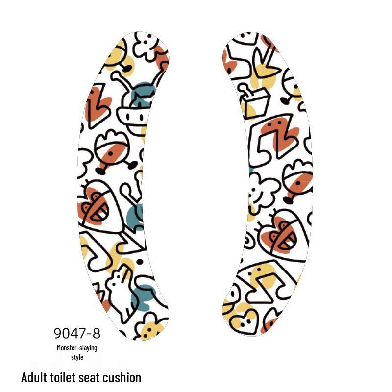 Children's Cartoon Self-Adhesive Washable Toilet Seat Cushion Pad