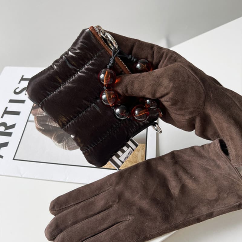 THEHEE Luxe Suede Leather Gloves_3Colors