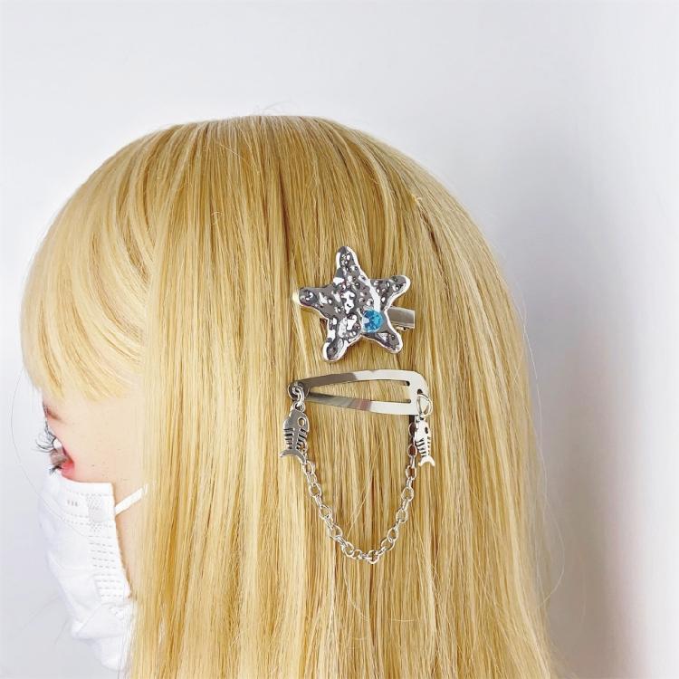 8pcs Silver Metal Star Hair Clip Comfortable And Secure Hair Accessories For Women And Girls Suitable For Weddings