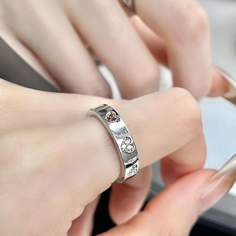 Design di Nicchia Senso dello Zircone Amore Vento Freddo Francese Personalità Irregolare Alto Senso Gemma Anello Aperto
