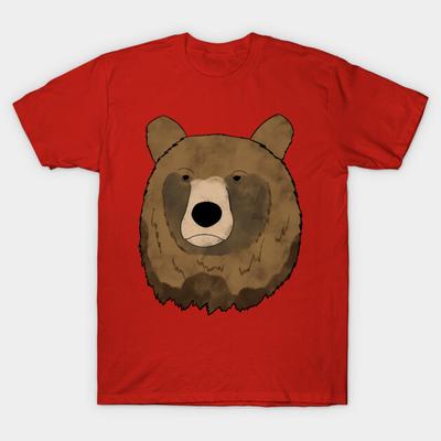 Asian Size Cotton Unisex Tshirt Print T-shirt Bear T-shirt No-Cut Print Regular Fit