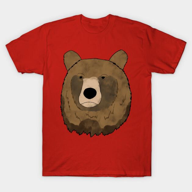 Asian Size Cotton Unisex Tshirt Print T-shirt Bear T-shirt No-Cut Print Regular Fit