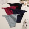 4 Pezzi Mutandine da Donna in Cotone Sexy Anello Metallico in Vita Biancheria Intima Mutandine Traspiranti Monocolore Slip Morbidi da Donna Lingerie Comfort