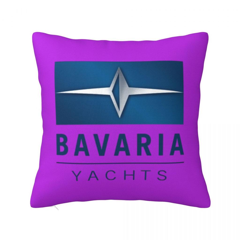 Bavaria Yachts Blue Silver Logo Square Pillowcase Cushion Cover Pillow Case Throw Pillow Cover for Home Sofa Living Room