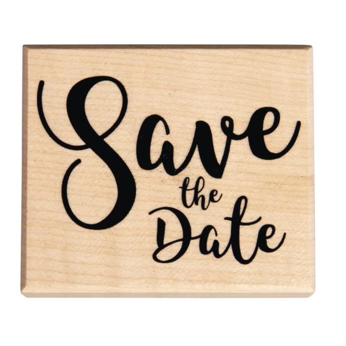 Tampon - RAYHER - Save the Date - 6x7cm - Beige - Mixte