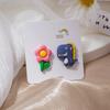 Factory Custom Autumn And Winter Christmas Series Stud Earrings Childlike Sweet Cartoon Characters Paint Stud Earrings Female