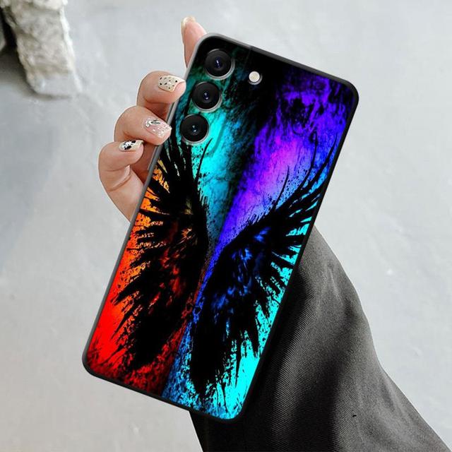 Telefon Shell Für Samsung Galaxy S23 S22 S21 S20 Fe Ultra S10 S9 S8 Plus Hinweis 20ultra 10plus Fall Abdeckung mädchen Engel Und Dämon Flügel