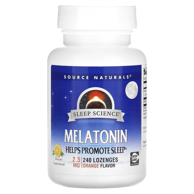 Melatonin, Orange, 2.5 mg, 240 Lozenges