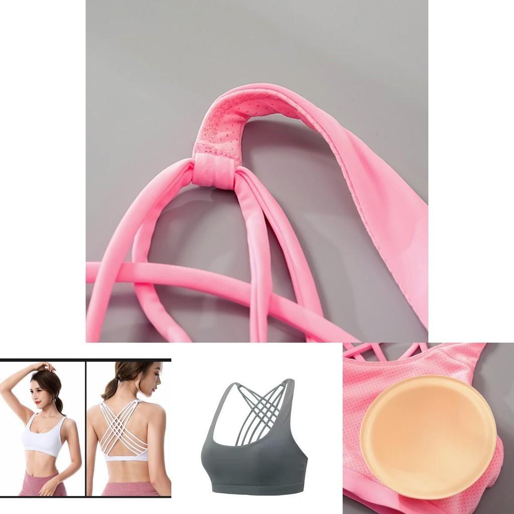Women's Comfortably Padded Cross Back Sports Bra Vest For Gym Fitness And Yoga