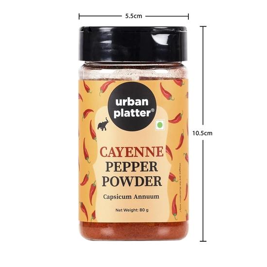 Urban Platter Prášek z kajenského pepře, 80g [Pikantní a uzený pepřový prášek]