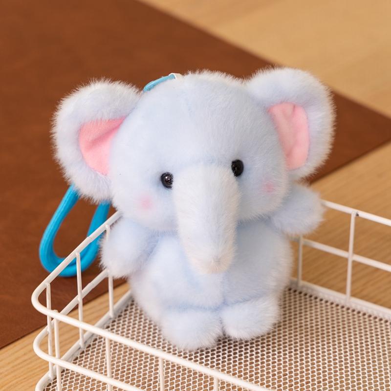 Kawaii Zoo Animal Plush Cute Toy Doll Keychain Set Penguin Red Panda Elephant Capybara Ultra Soft Bag Charm