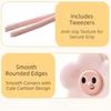 Cartoon Teeth Storage Box Flower Shape Drop Resistant Baby Teeth Keepsake Box Compartment with Tweezers Teeth Storage Saver