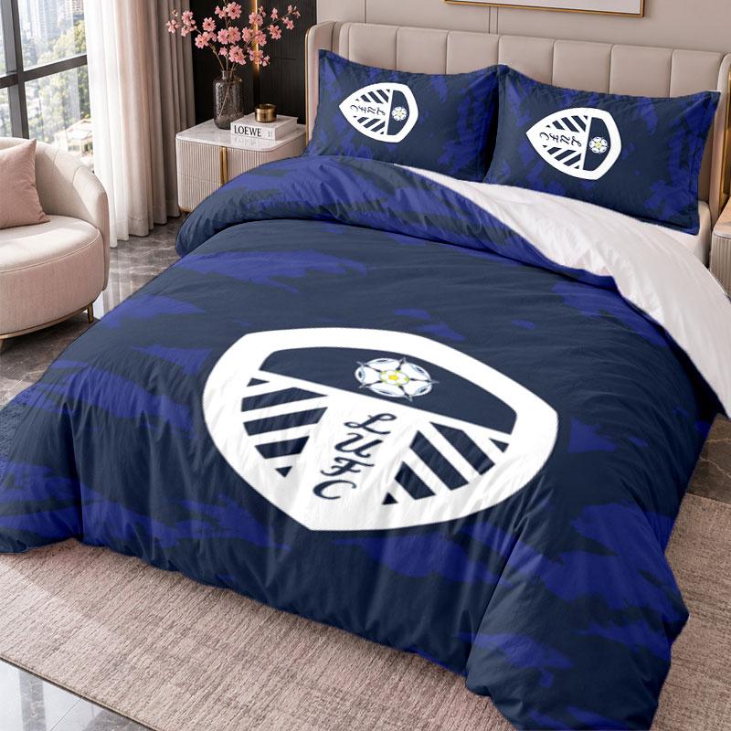 Leeds United 3Pcs Bedding Set Duvet Cover With Two Pillowcases For Bedroom Home Decoration