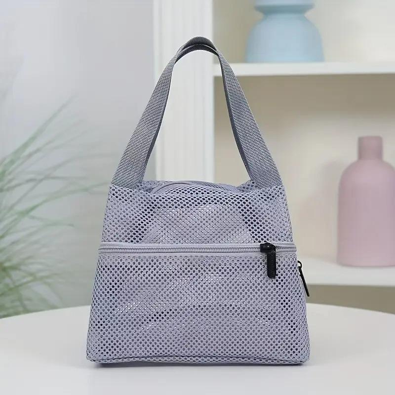 Makeup Bag Large Capacity Zip Mesh Bags With Handle Travel Toiltery Lunch Bag Portable Storage Bags Beach Swimming Wash NEW Bags
