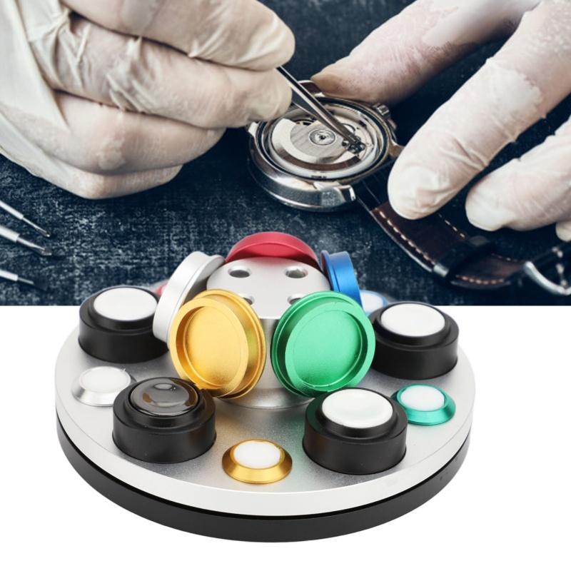 5 Holes Watch Oil Dishes Metal Turntable Watch Repair Tool For Maintenance Professionals And Hobbyists
