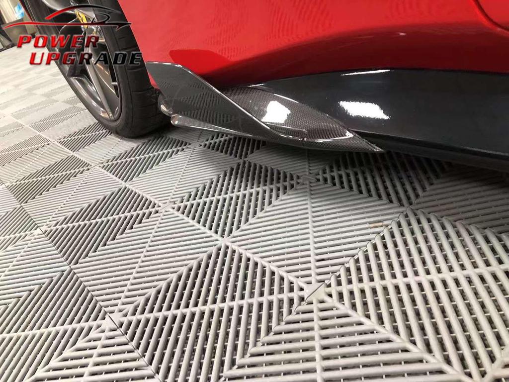 Compatible Ferrari 488 CS Style Carbon Fiber Body Kit: Front & Rear Lips, Side Skirts & Vents