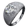 Bestseller 3 Karat Moissanit Hip-Hop Ring, S925 Silber, Trendiger Europäischer und Amerikanischer Stil