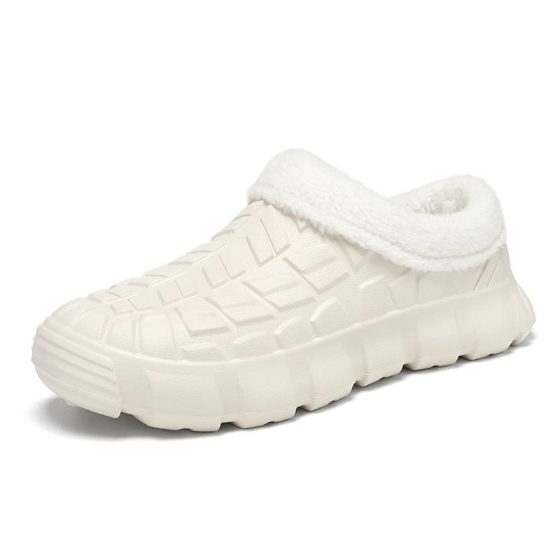 

Men s and Women s Autumn and Winter Chef Shoes, New Fashiable Velvet-Lined Thickened Flat-Soled Waterproof N-Slip Warm Couple Cott Shoes 44-45 білий