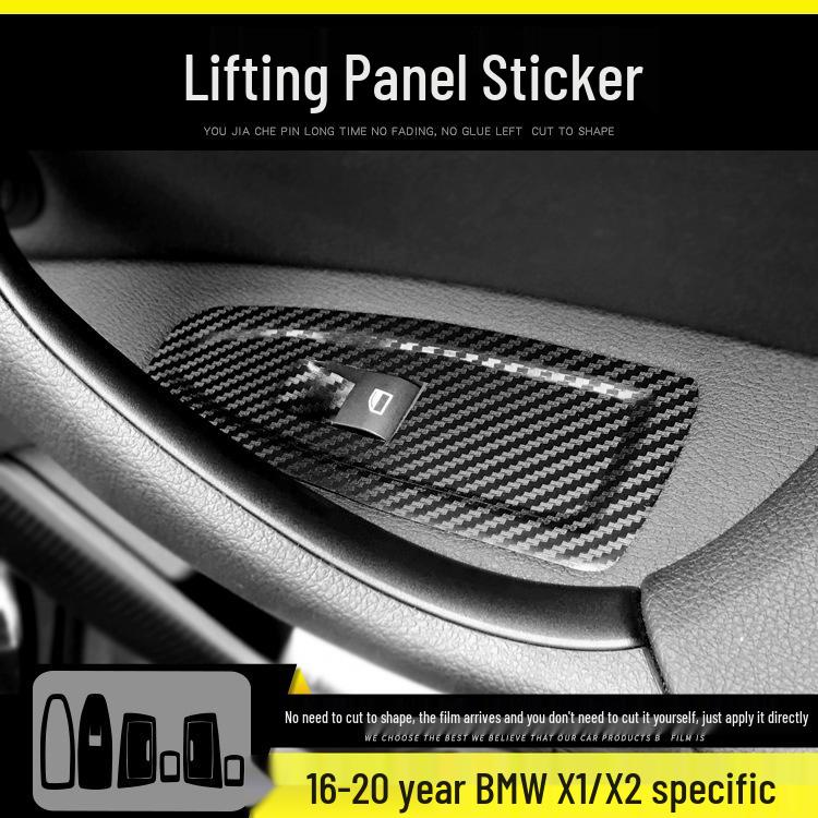 BMW X1/X2 Carbon Fiber Interior Anti-Kick Sticker (2016-2020) - Transparent TPU Console Protector