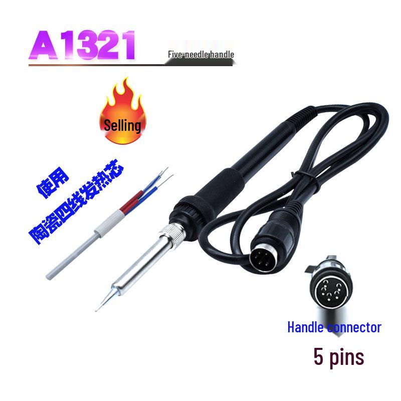 936/969 Electric Soldering Iron Handle with 5-Pin/7-Hole Accessories for Repair and Welding
