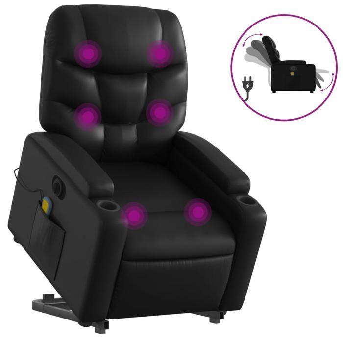 VidaXL Electric Massage Recliner, Relaxation Chair with Adjustable Backrest and Footrest, Seat of 3204679