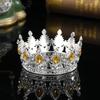 European and American Baroque Full Circle Crown Headwear Rhinestone Alloy Crown Hair Accessory