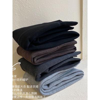 Thickened and Fleece Autumn and Winter Vertical Thread High Waist Slim Warm Foot Socks