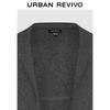 UR 2025 Autumn Men's Dark Grey V-Neck Knit Cardigan