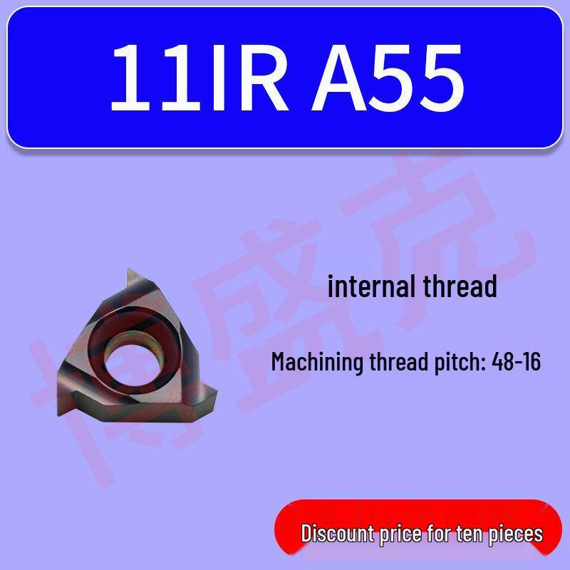 CNC High Hardness Threading Inserts for Internal/External Use (16ER/IRAG60) 1.5/2.0/2.5 Sizes, 40-60° Angles