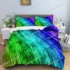 3D Duvet Cover Set Abstract Bedding Set Luxury Rainbow Swirl Quilt Cover With Zipper Closure Queen Size Comforter Cover