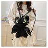 Toothless Plush Double Backpack For Kids With Zipper Closure And Phone Pocket