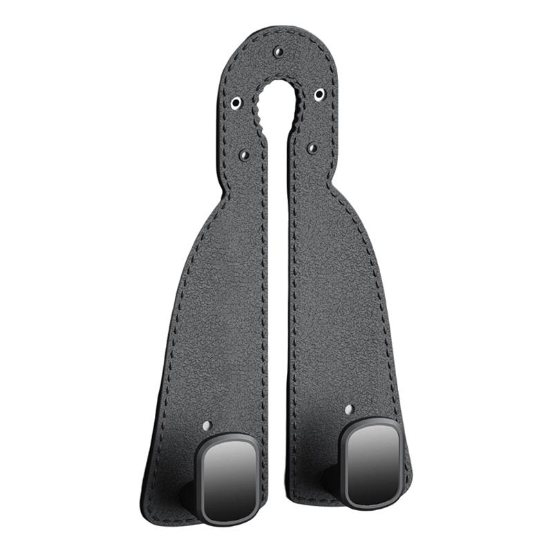 1 Piece 10Kg Large Load-Bearing Alloy Hook Hanger Tool Universal Car Headrest Hook Premium Suede Rear Seat Hanging Dual Hook