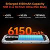 DOOGEE Blade 10 Pro Energy Telephone Portable Incassable Android 15 32Go+256Go Smartphone Incassable 6.56” 6150mAh IP68/4G/NFC Noir
