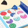 Fraction Learning Math Montessori Arithmetic Teaching Board Games Wooden Book Educational Toys For Children Party Game Christmas