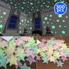 Glow-in-the-Dark Fluorescent Star Stickers for Walls Ceilings 100/200/300pcs Twinkling Night Sky Effect for Bedroom Decorations