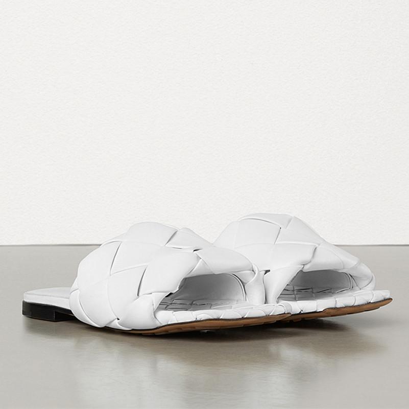 

Жіноче взуття Meotina Summer Slides Модне жіноче взуття на плоскій підошві Високоякісні тапочки з відкритим носком Жіночі сандалі Червоні Нові великі розміри 34-43 37 білий