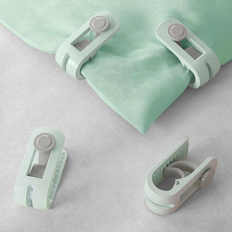 6 Pieces Of Non-slip Quilt Bed Sheet Clip Clothespin Needle-free Quilt Holder Plastic Blanket Fastener Jacket Holder Sleep Guard