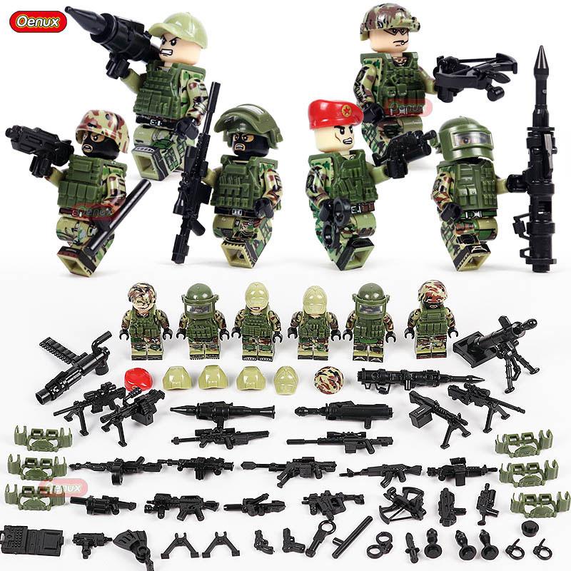 Nouvelles Mini Figurines de Soldats de l'Armée Russe Soviétique de la Seconde Guerre Mondiale Bloc de Construction Militaire Mini Le Bataille de Koursk Brique Bloc Militaire Jouet MOC