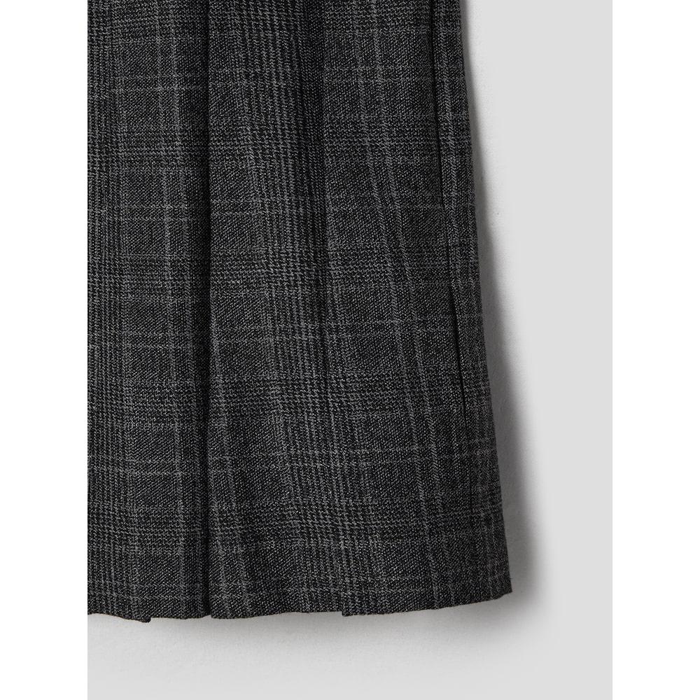 8SECONDS Check Pleated Skirt Ash