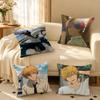Anime C-Chainsaw Man Denji Pillow Case Square Double-Sided Sofa Cushion Cover Bedroom Bedside Pillow
