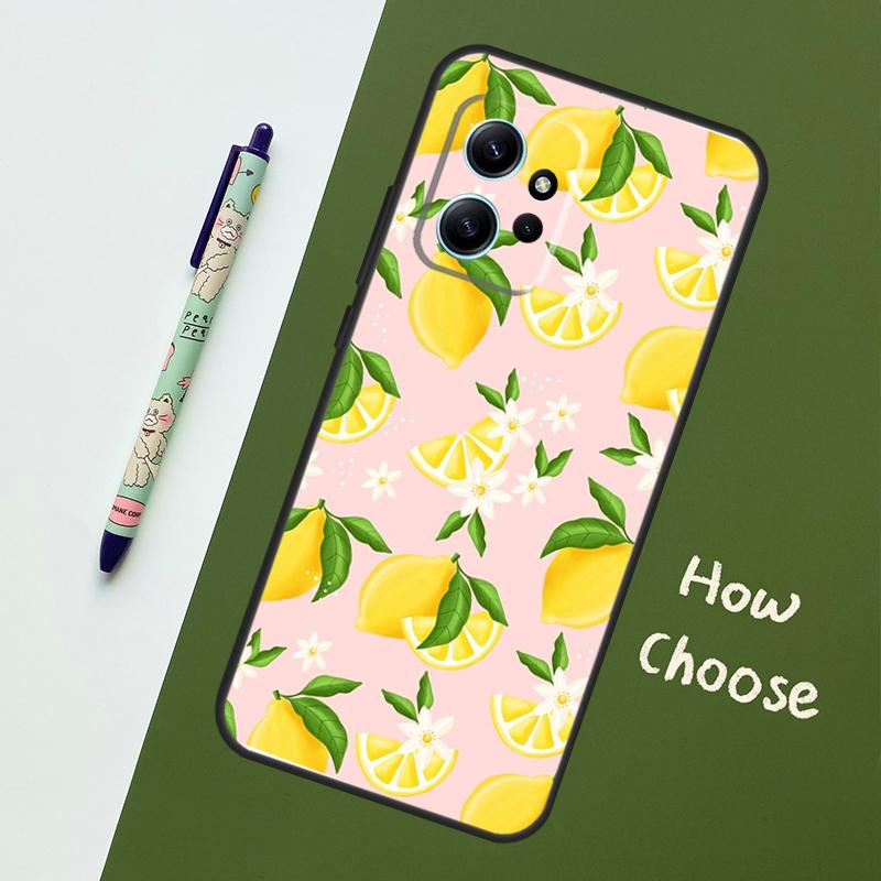 Lemon Fruit For Xiaomi Redmi Note 12S 11S 10S 9S Note 12 8 9 10 11 Pro Phone Case For Redmi 12 9 C 10C