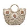 Korean Vegetable Basket Hand-woven Bag Seaside Vacation Beach Bag Large Capacity Hand-held Straw Bag