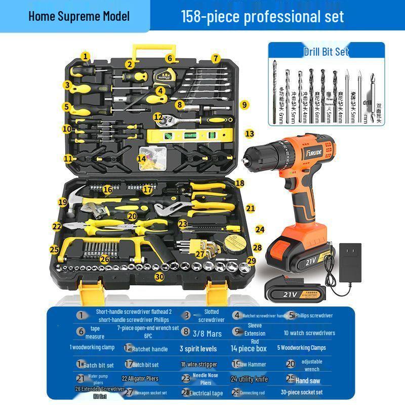 Multi-functional Household & Auto Repair Toolbox: Industrial-Grade Hardware & Electrician Storage Set