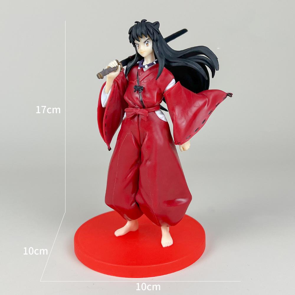 

Anime Inuyasha Figure 18cm Pvc Action Figure Model Toys Collectible Model Toy Gift Ornaments Decoration Sculpture Anime Figures чёрный