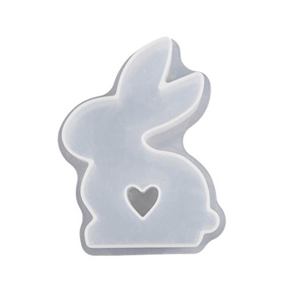 3D Rabbit Resin Mold Easter Bunny Resin Mold for DIY Art Craft Gypsum Ornament Home Decor Epoxy Resin Casting Mold