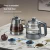 Fully Automatic Pure Titanium Rock Slab Tea Table with Integrated Electric Kettle and Dual-Hole Tea Tray
