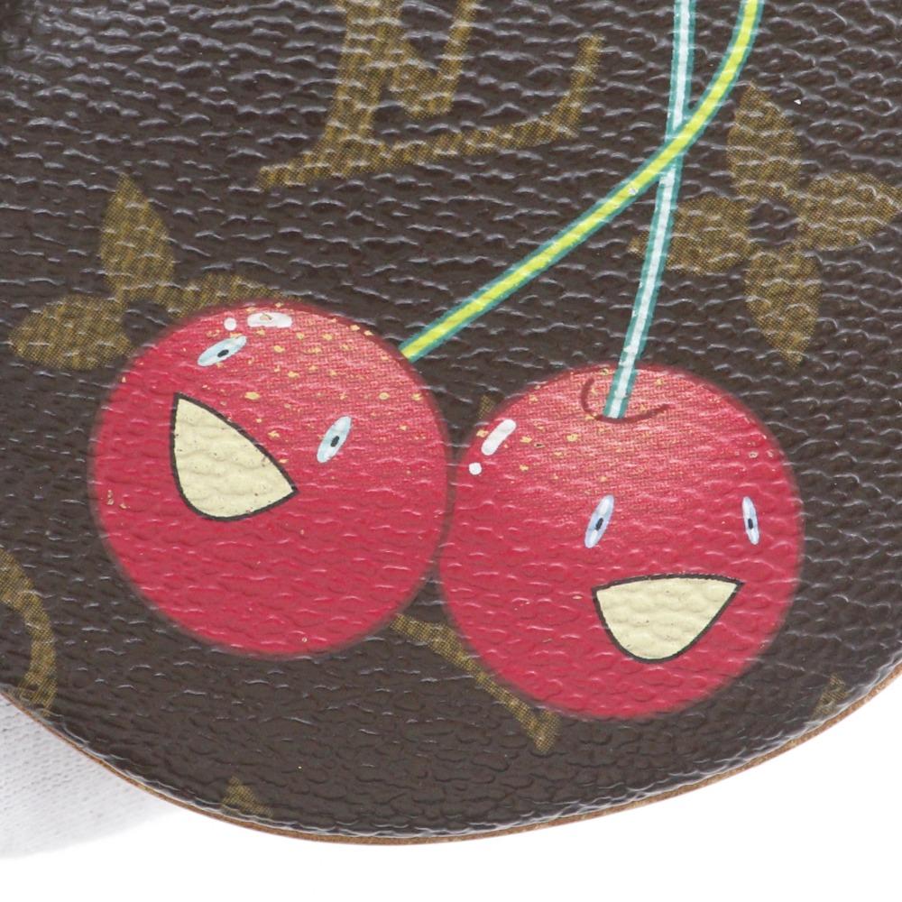 LOUIS VUITTON Portonet Ron Coin Purse M95043 Takashi Murakami Cherry Brown Monogram canvas Women Used